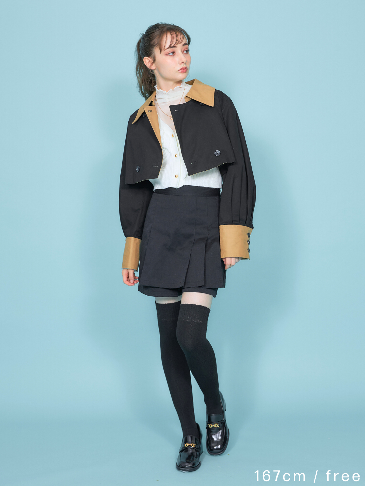 ビッグカラーショートトレンチコート – AnnMiru