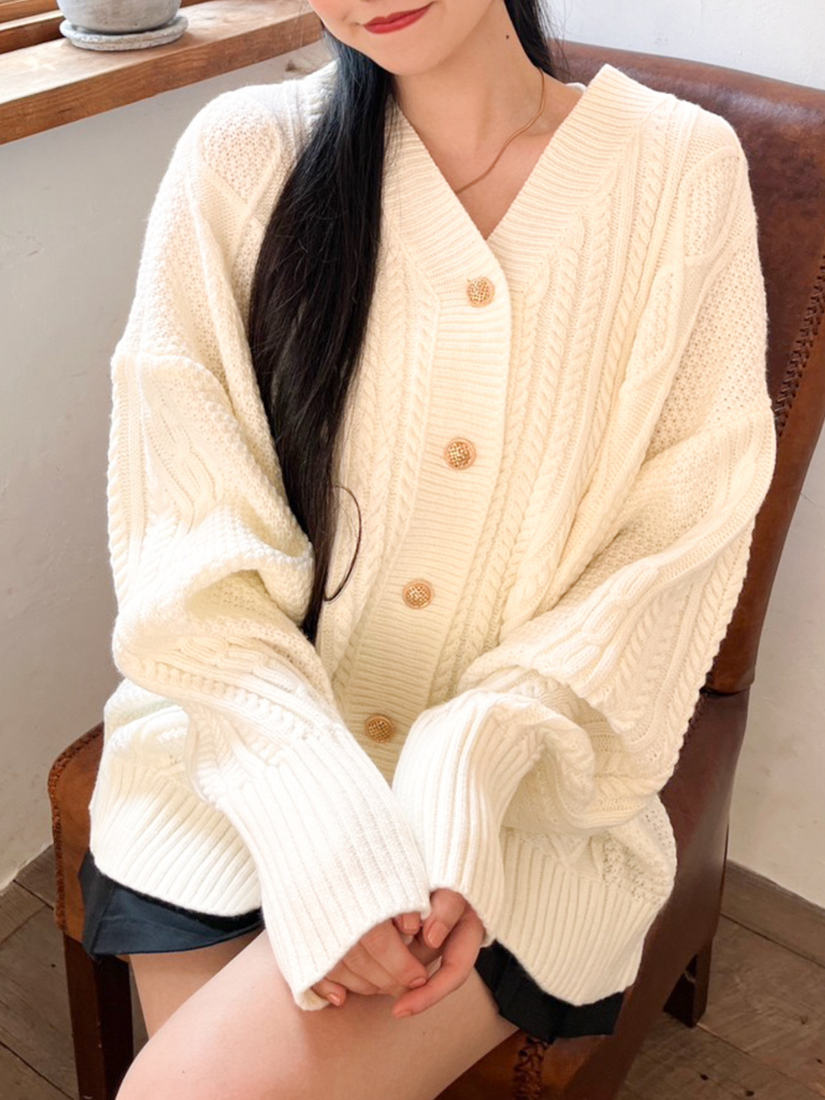 ケーブルニットカーディガン – AnnMiru ケーブルニットカーディガン – AnnMiru