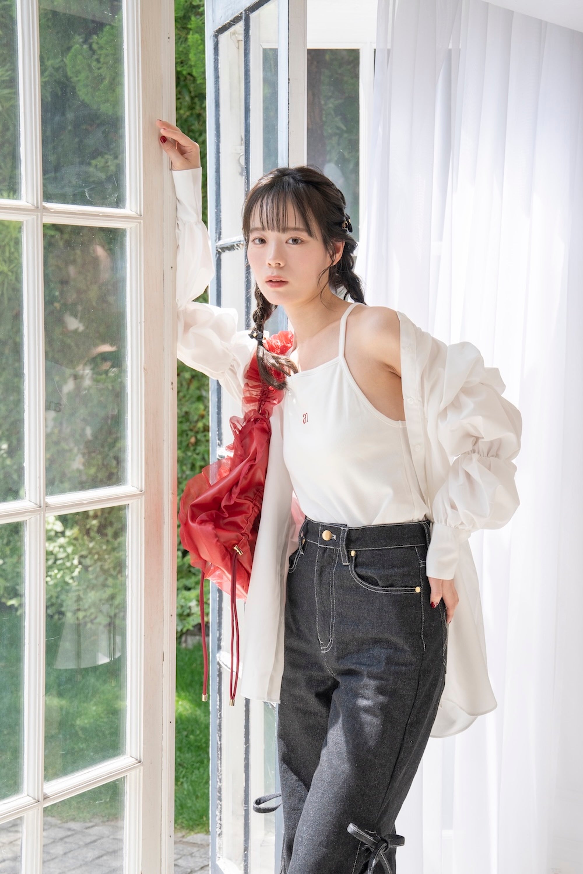 AnnMiru フリルバック　　アンミル　シルバー フリルバッグ – AnnMiru